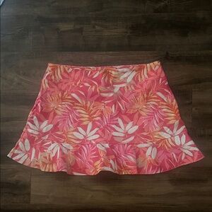 Tommy Bahama Tropical Pink and Orange Skort, Size XL